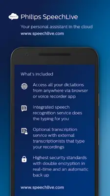 Philips voice recorder android App screenshot 0