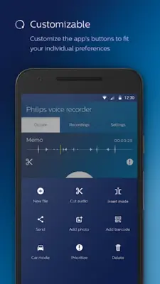 Philips voice recorder android App screenshot 1