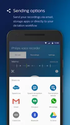 Philips voice recorder android App screenshot 5